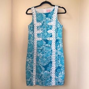 Lilly Pulitzer Blue Sunflower Lions Shift | 4 🌻💙